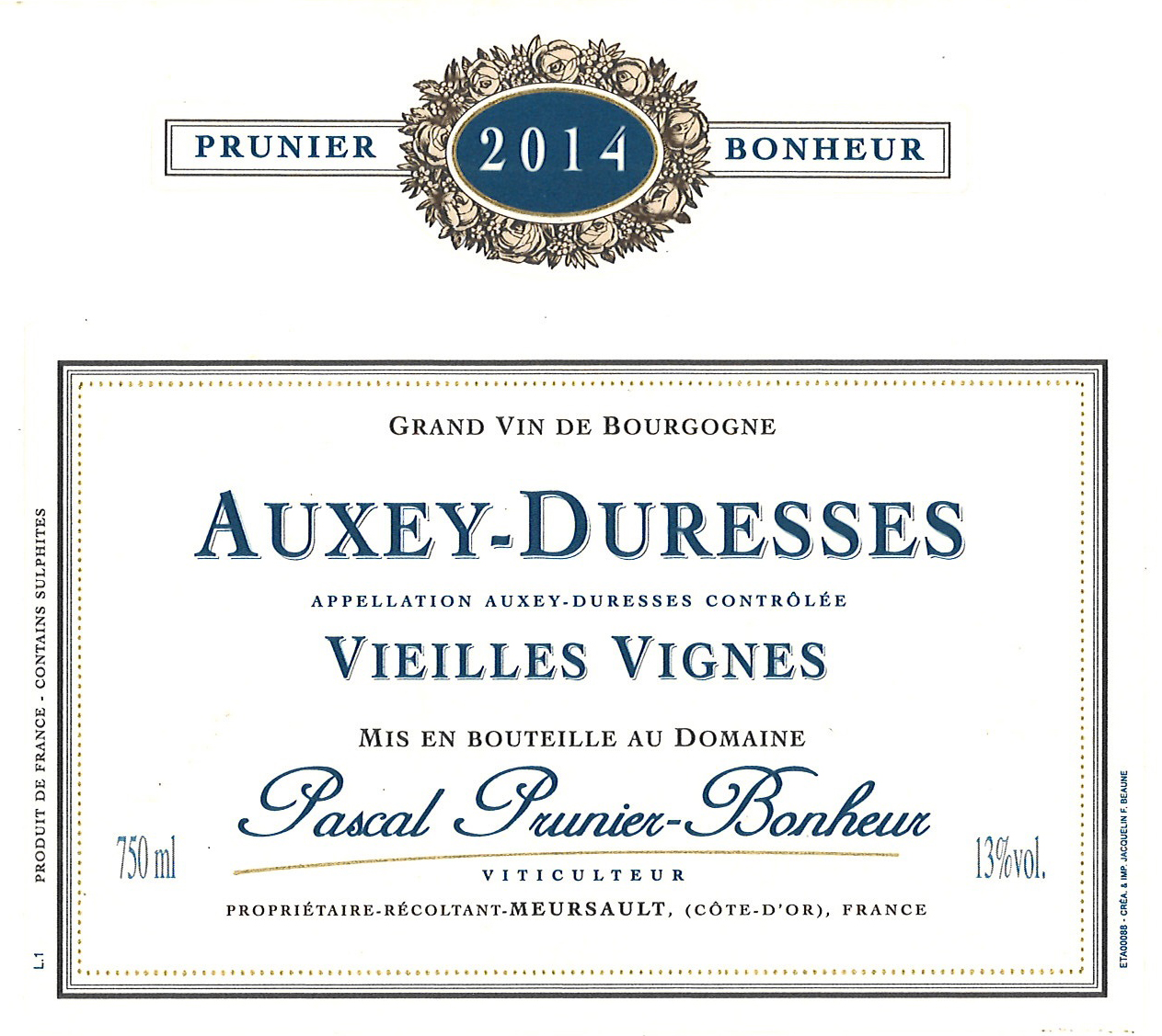 Vieilles Vignes White Burgundy Wine