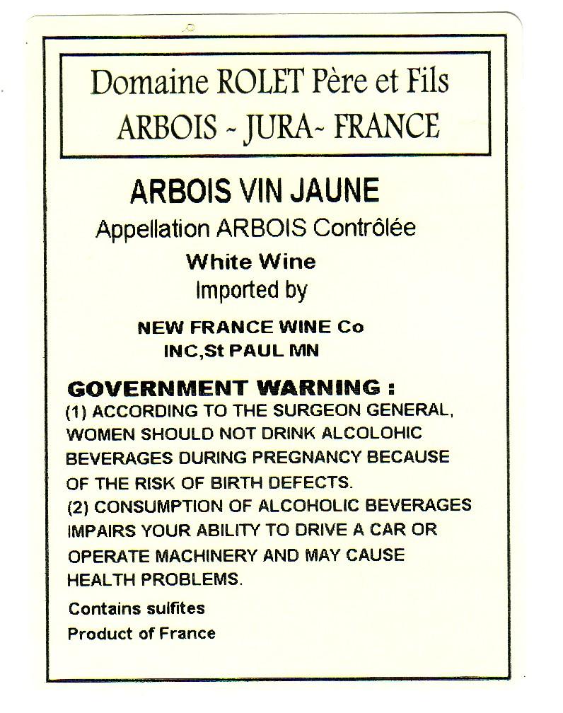 Arbois Vin Jaune