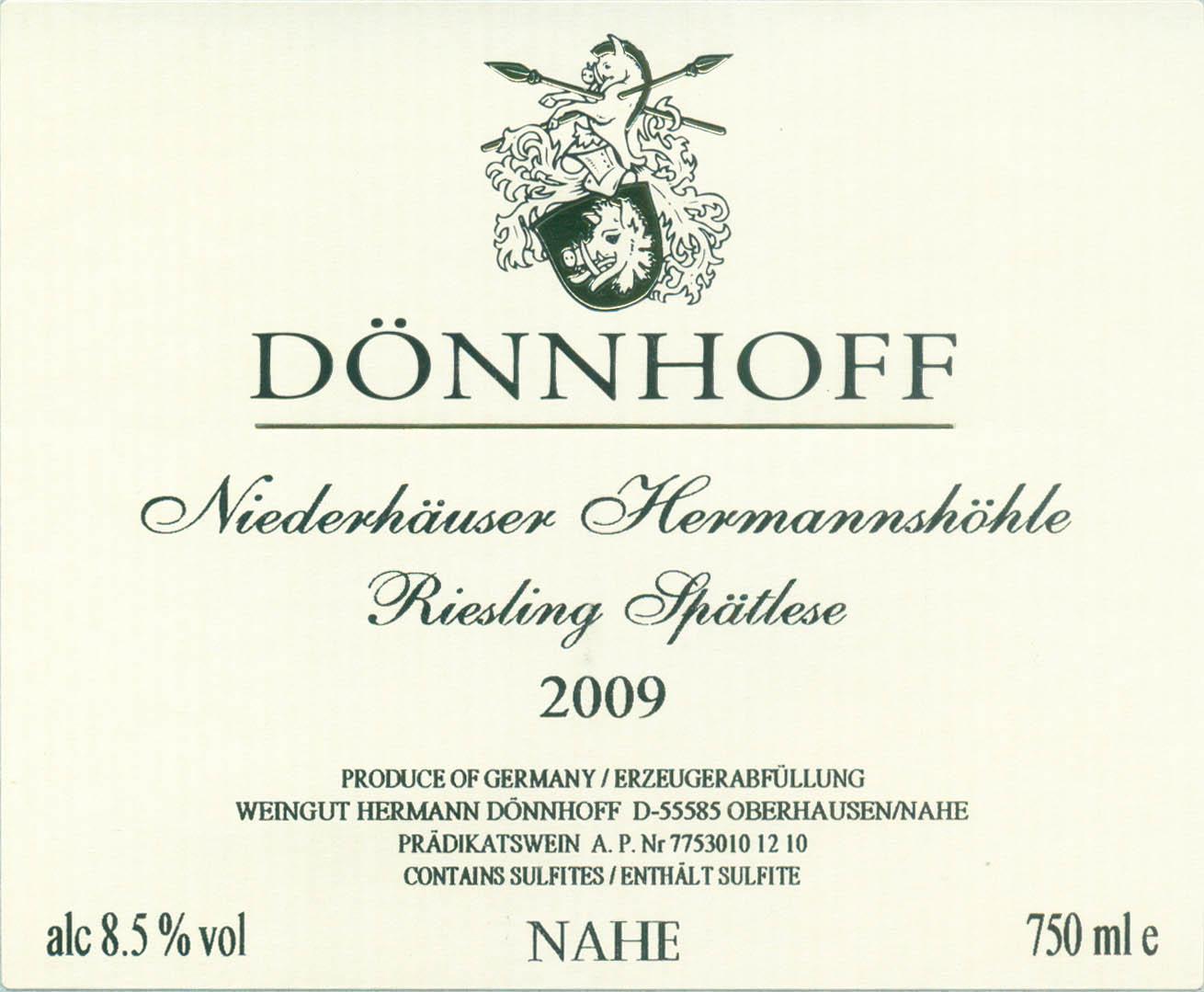 Niederhauser Hermannshohle Spatlese