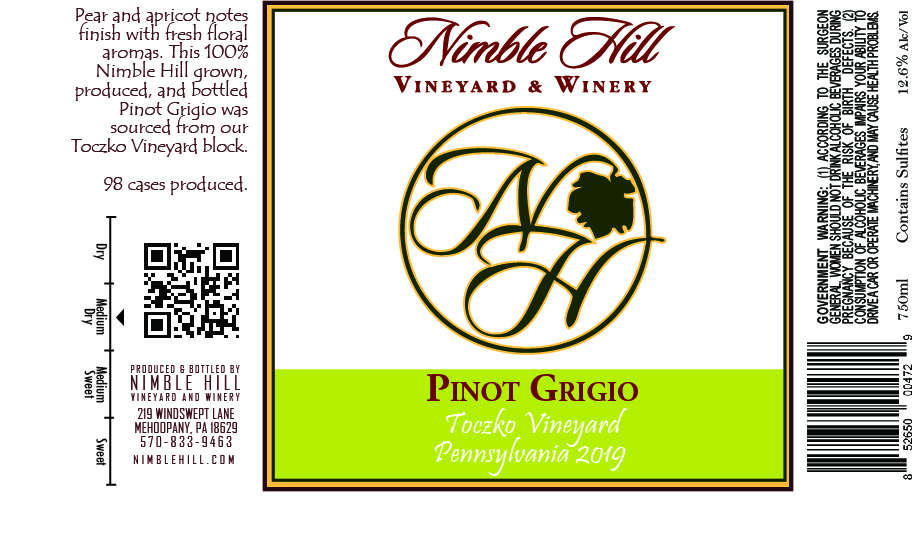 Toczko Vineyard Pinot Grigio