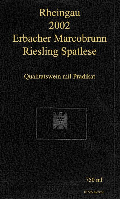 Erbacher Marcobrunn Riesling Spatlese