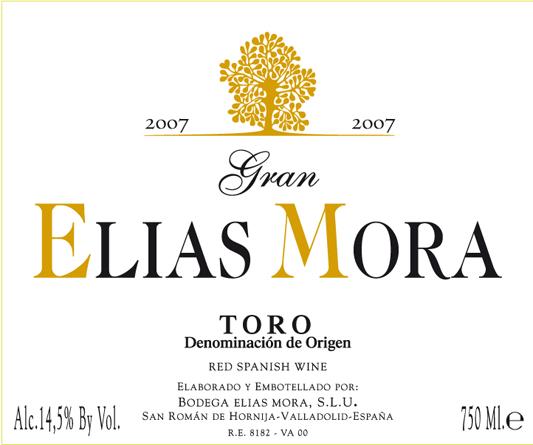 Gran Elias Mora Toro Denominacion De Origen Dry Red Wine