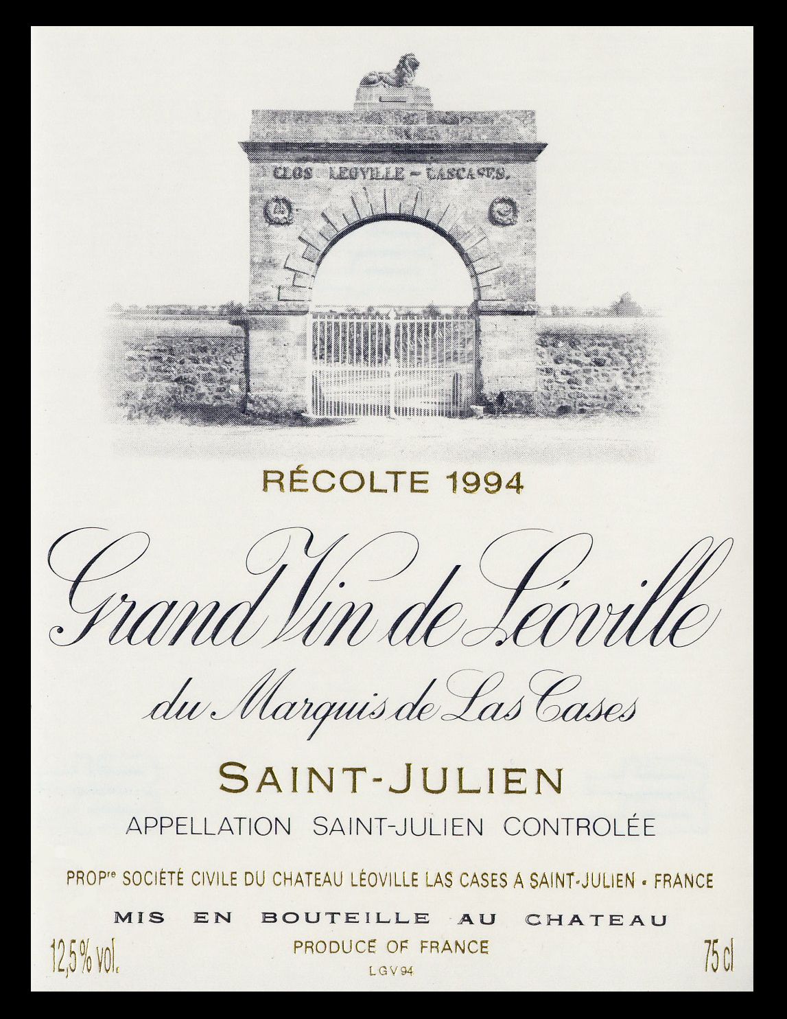 Grand Vin De Leeville Du Marquis De Las Cases