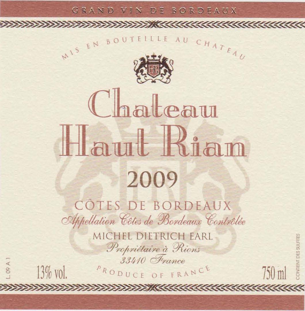 Haut Rian Red Bordeaux Wine