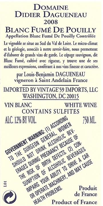 Blanc Fumé De Pouilly