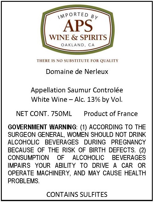 Saumur Controlée White Wine