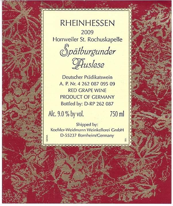 Spätburgunder Auslese