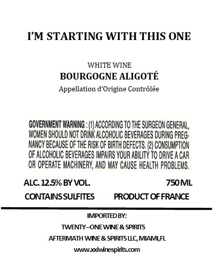 I'm Starting With This One