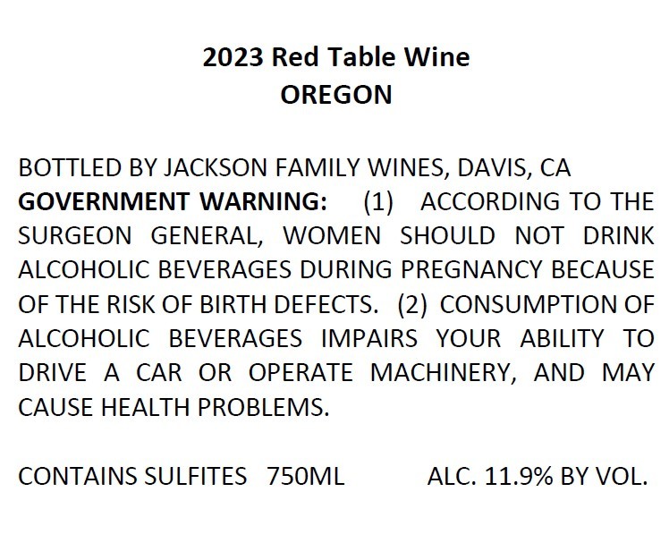 Red Table Wine