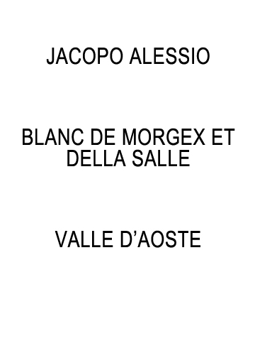 Blanc De Morgex Et Della Salle