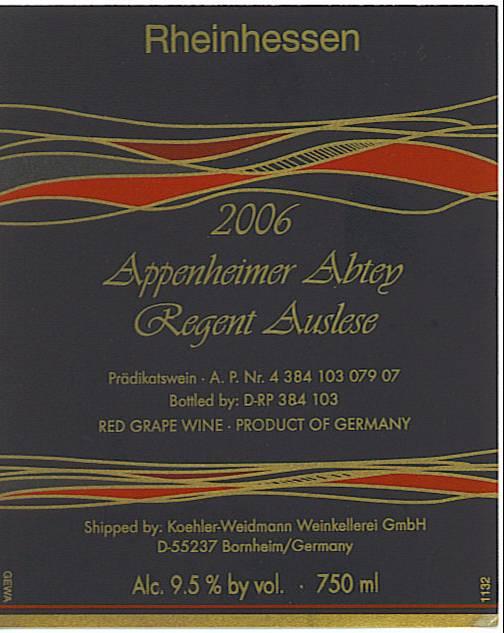Appenheimer Abtey Regent Auslese