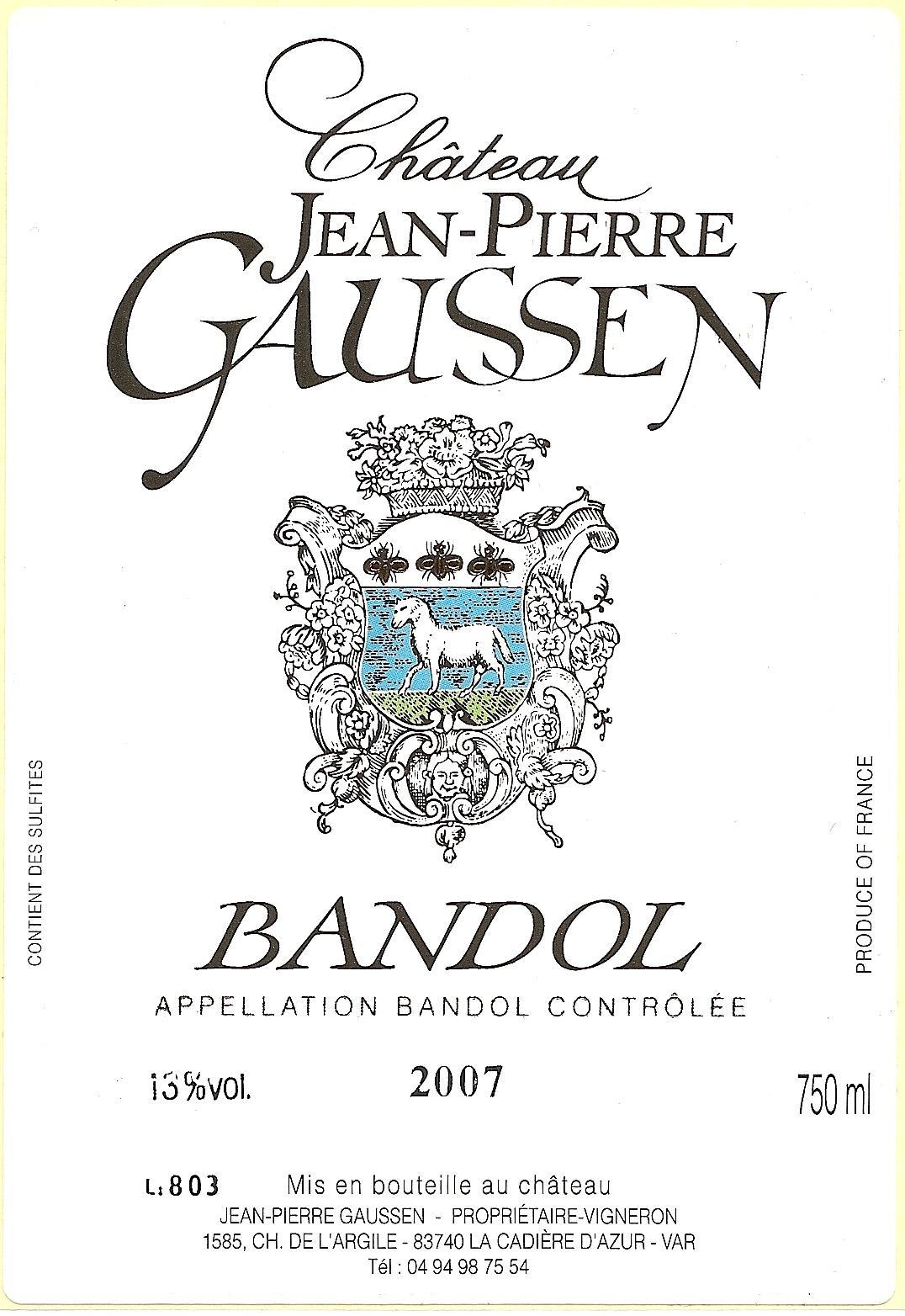 Chateau Jean - Pierre Gaussen Bandol