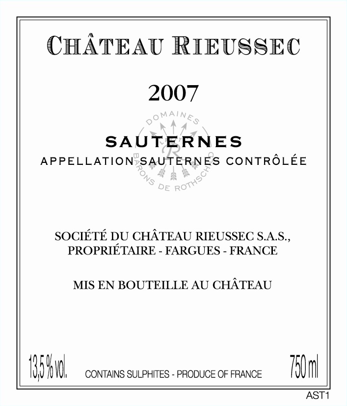 Château Rieussec Sauternes