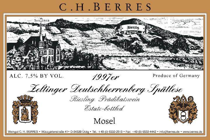 Zeltinger Deutschherrenberg Spatlese