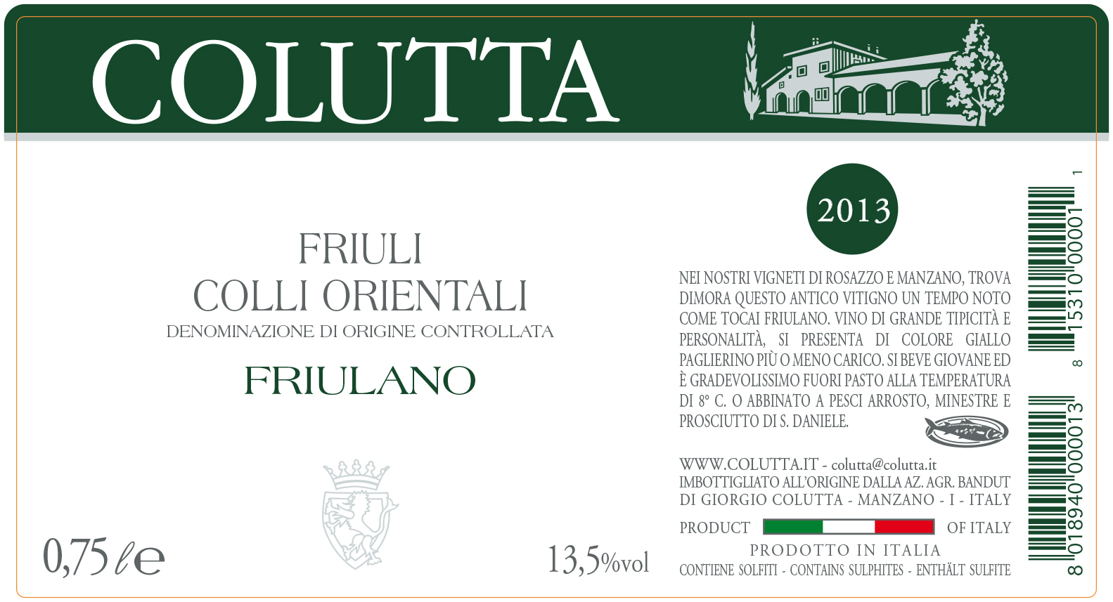 Friuli Colli Orientali Friulano