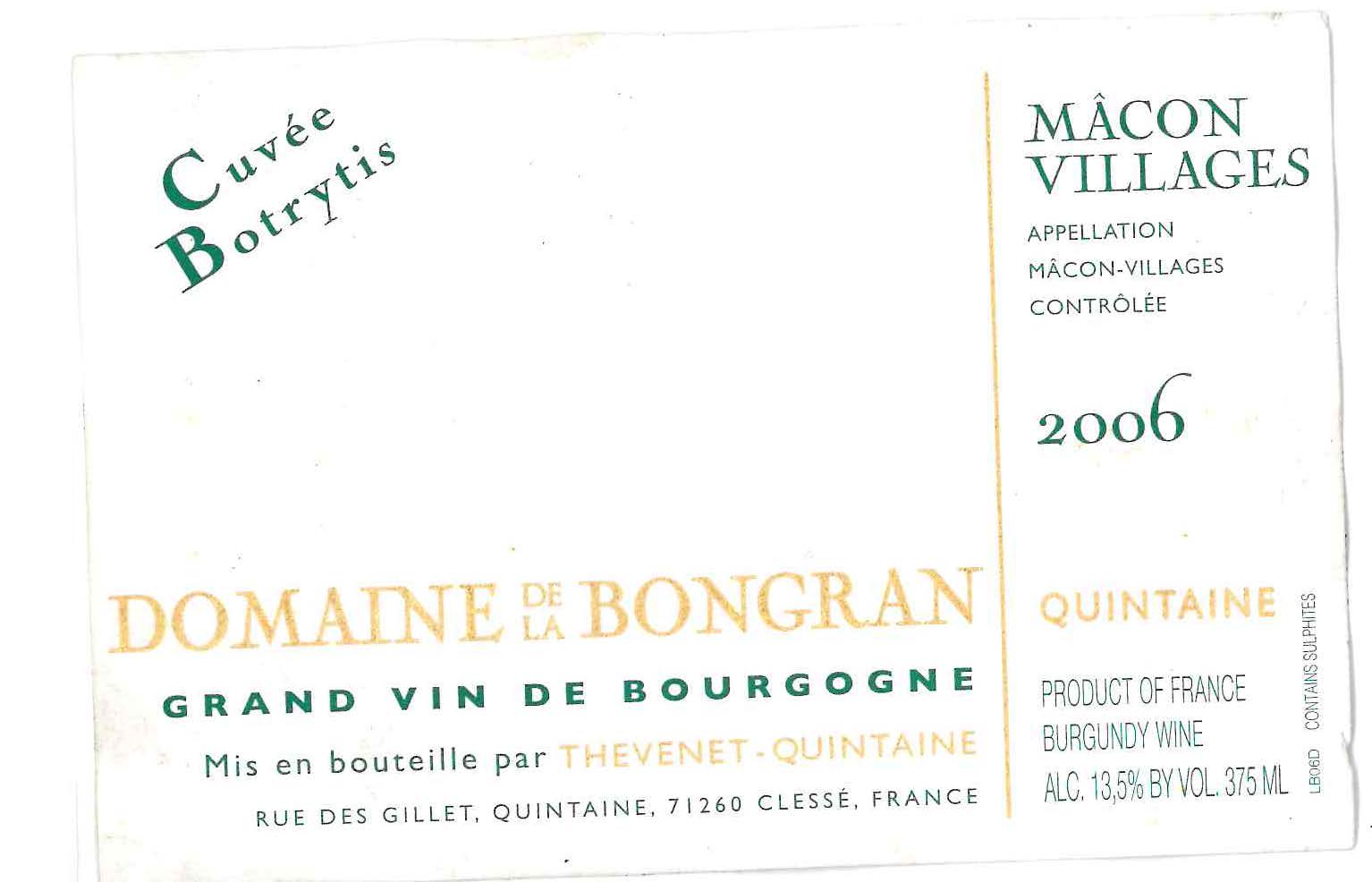 Cuvee Botrytis