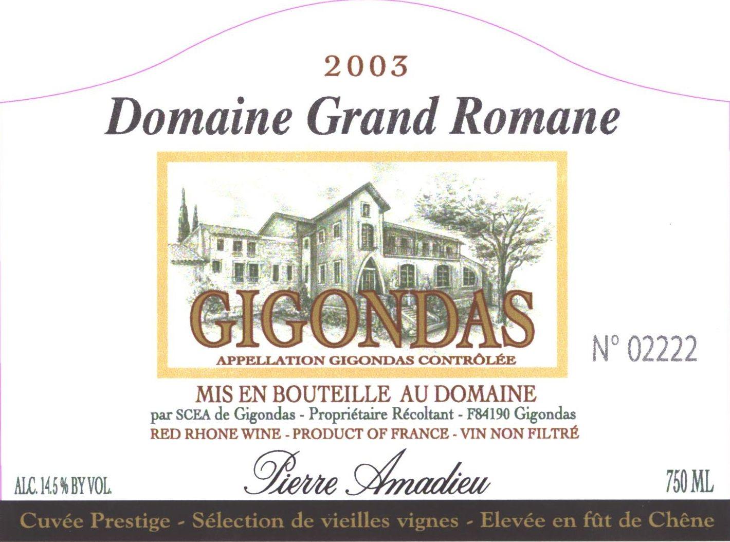 Pierre Amadicu Gigondas