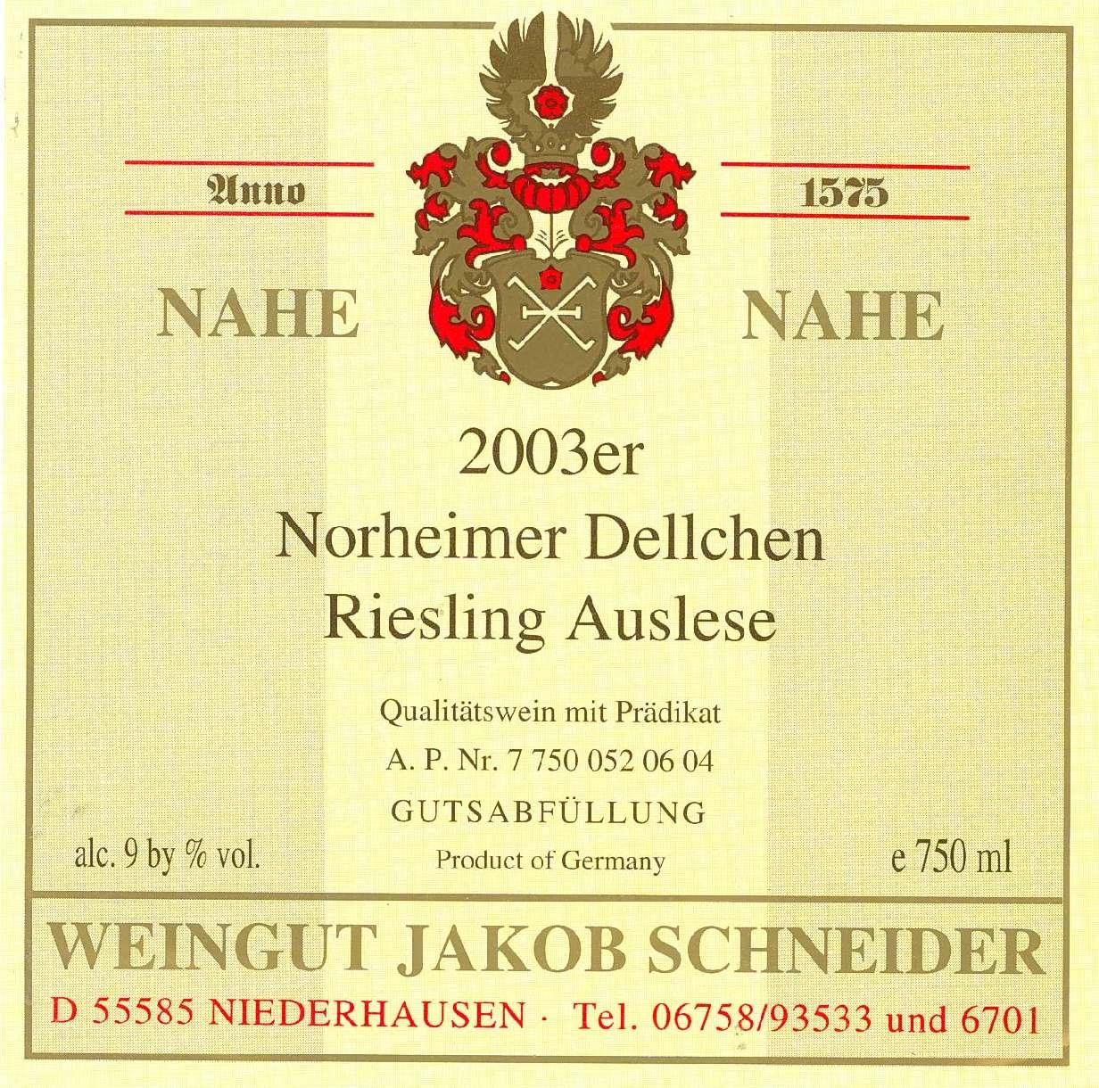 Norheimer Dellchen Riesling Auslese