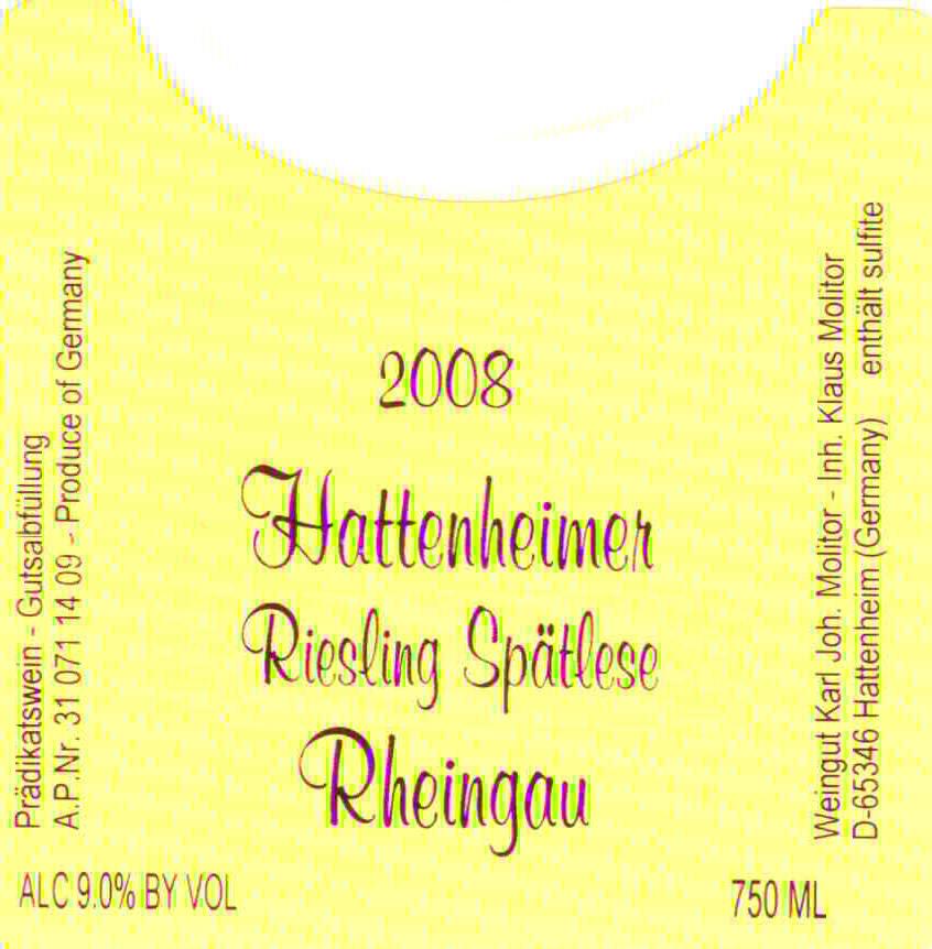 Hattenheimer Riesling Spätlese
