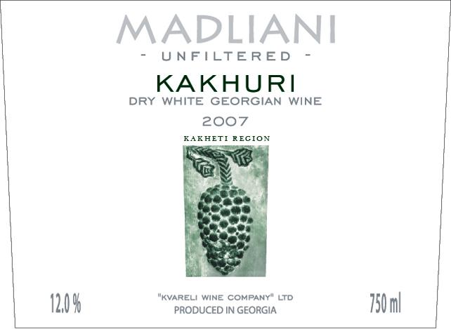 Madliani Unfiltered Kakhuri Dry White
