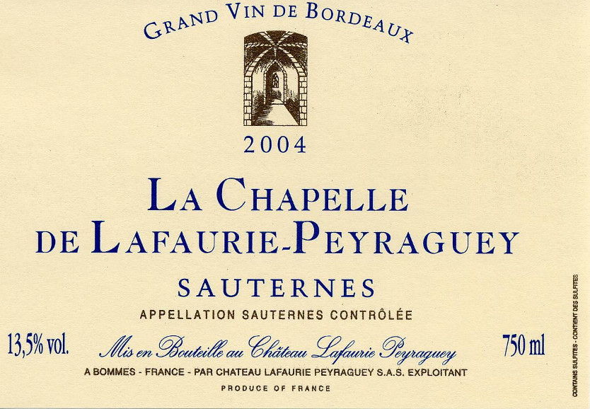 La Chapelle De Lafaurie - Peyraguey White Wine