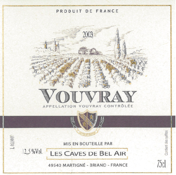 Les Caves De Belair White Wine Vouvray