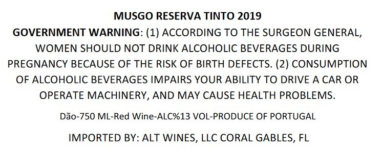 Musgo Reserva Tinto