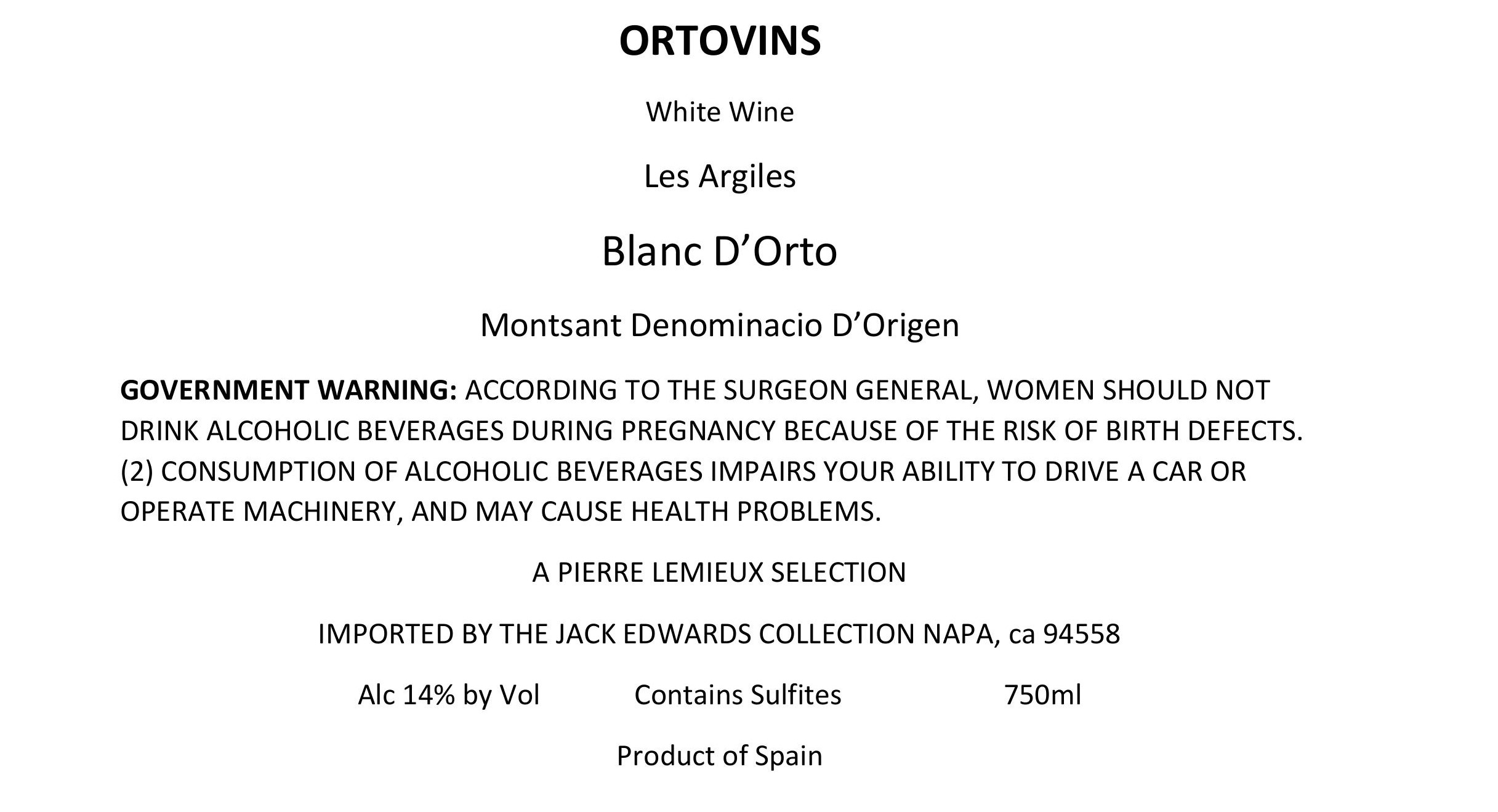 Les Argiles D'orto Vins