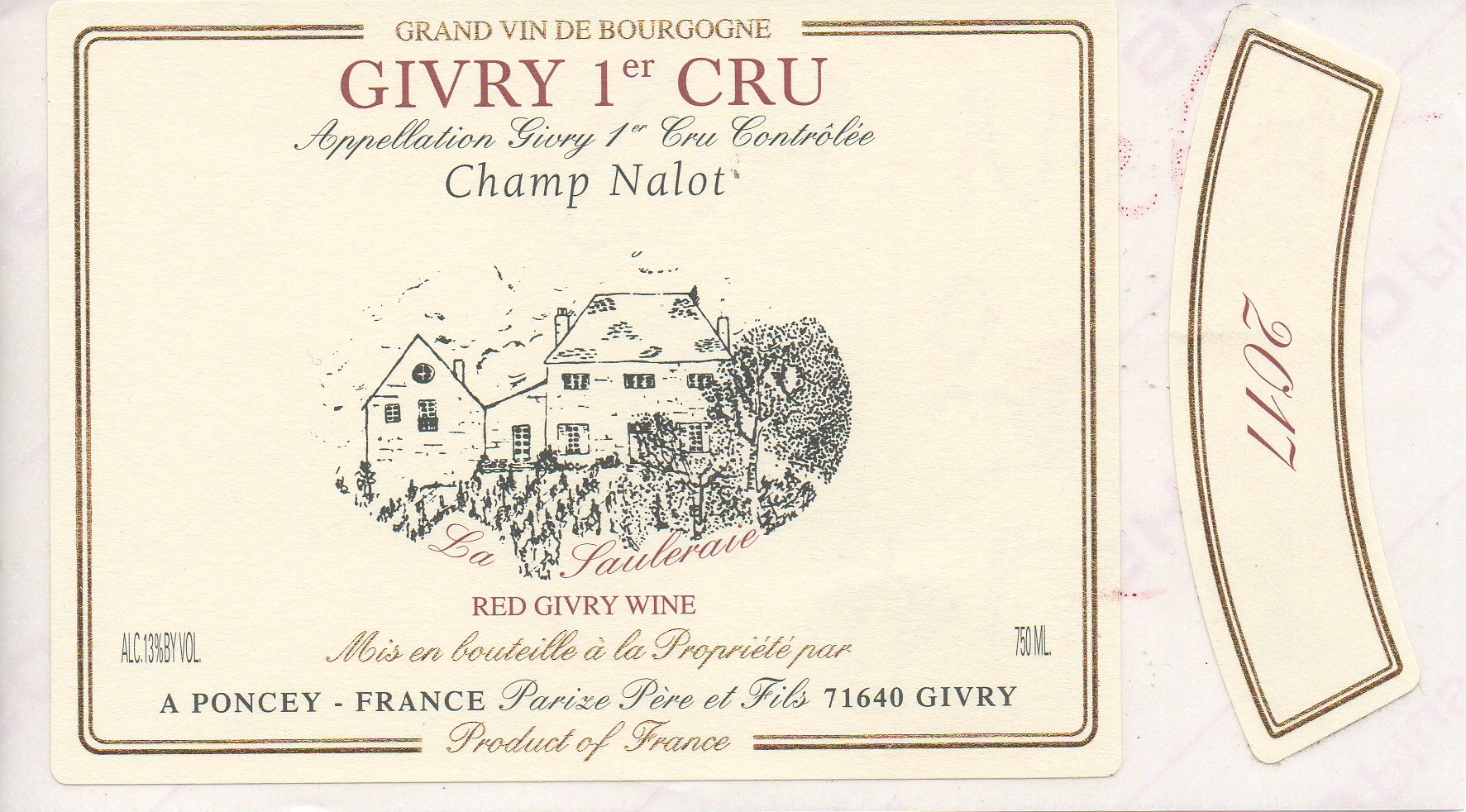 Steep Jean-Francois Bouchard Selection B Givry 1er Cru Champ Nalot
