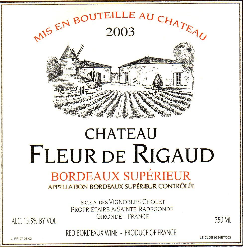 Fleur De Rigaud Red Bordeaux Wine