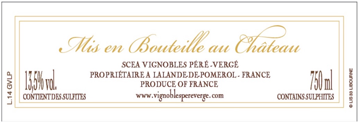 Mis en Bouteille au Château