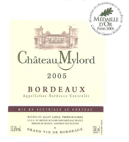 Ch . Mylord Aoc Bordeaux