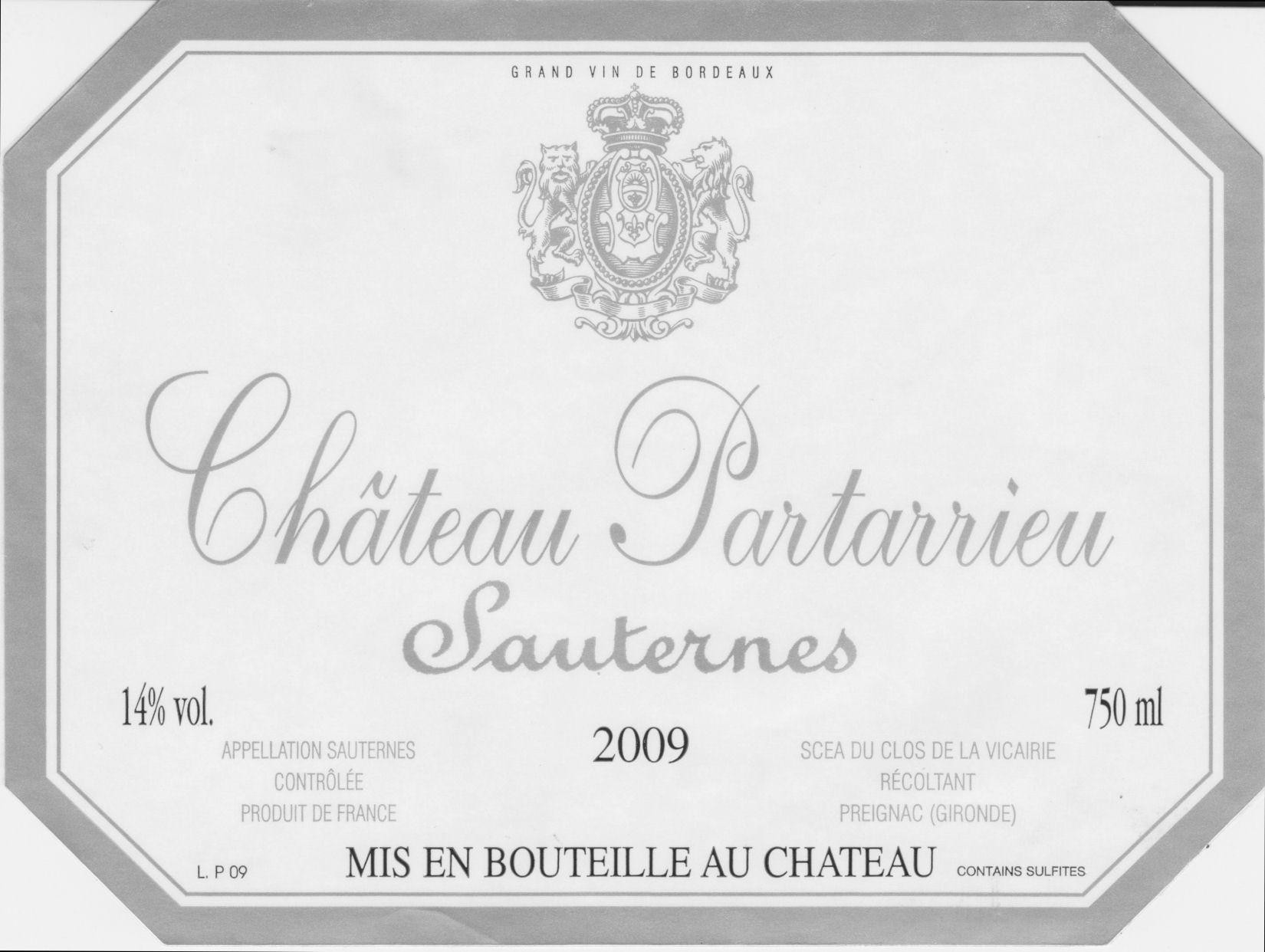 Chateau Partarrieu Sauternes