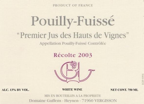 Premier Jus des Hauts de Vignes
