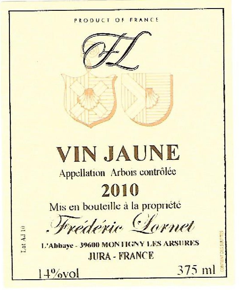Vin Jaune White Jura Wine