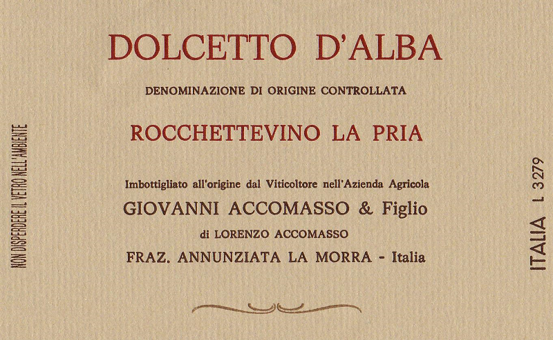 Rocchettevino La Pria