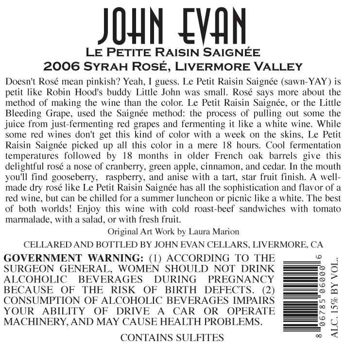 Le Petite Raisin Saignée