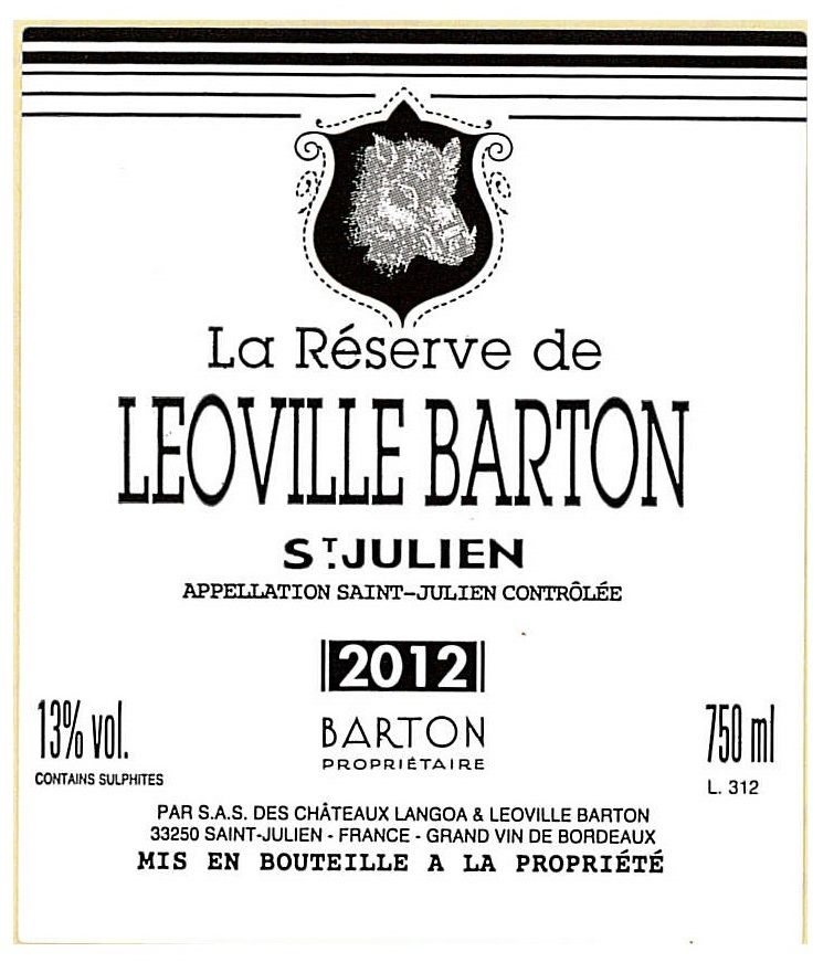 La Réserve De Leoville Barton