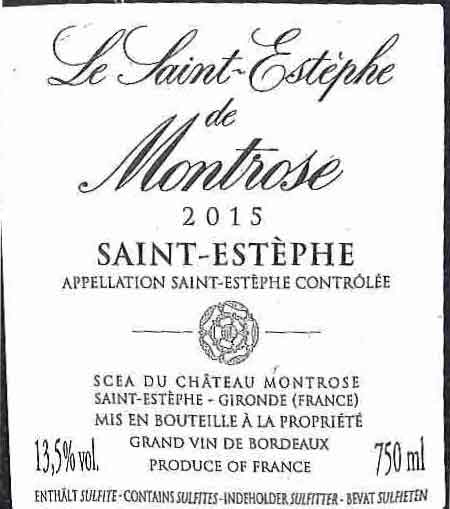 Le Saint-Estèphe de Montrose