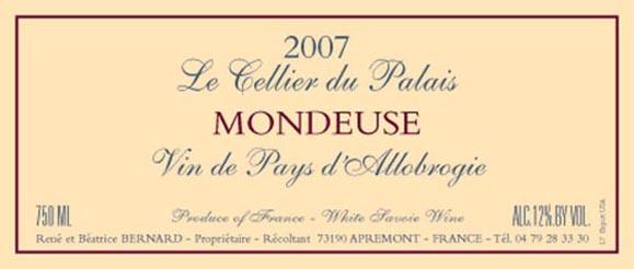 Mondeuse Vin De Pays D'allobrogie