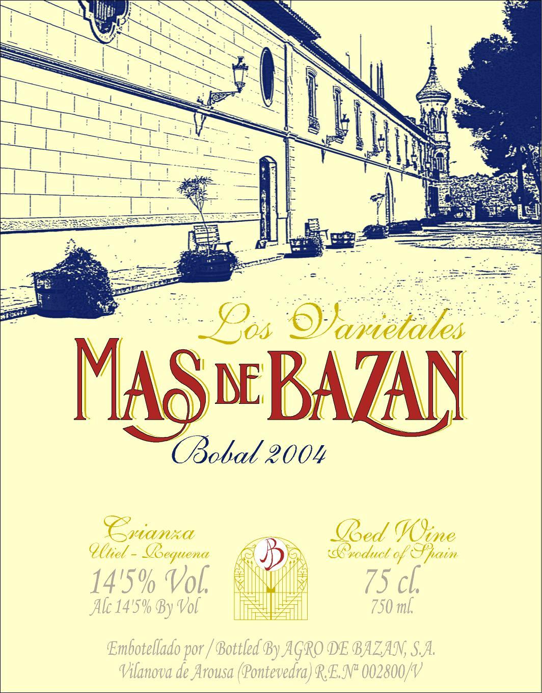 Los Varietales Mas De Bazan Bobal Crianza