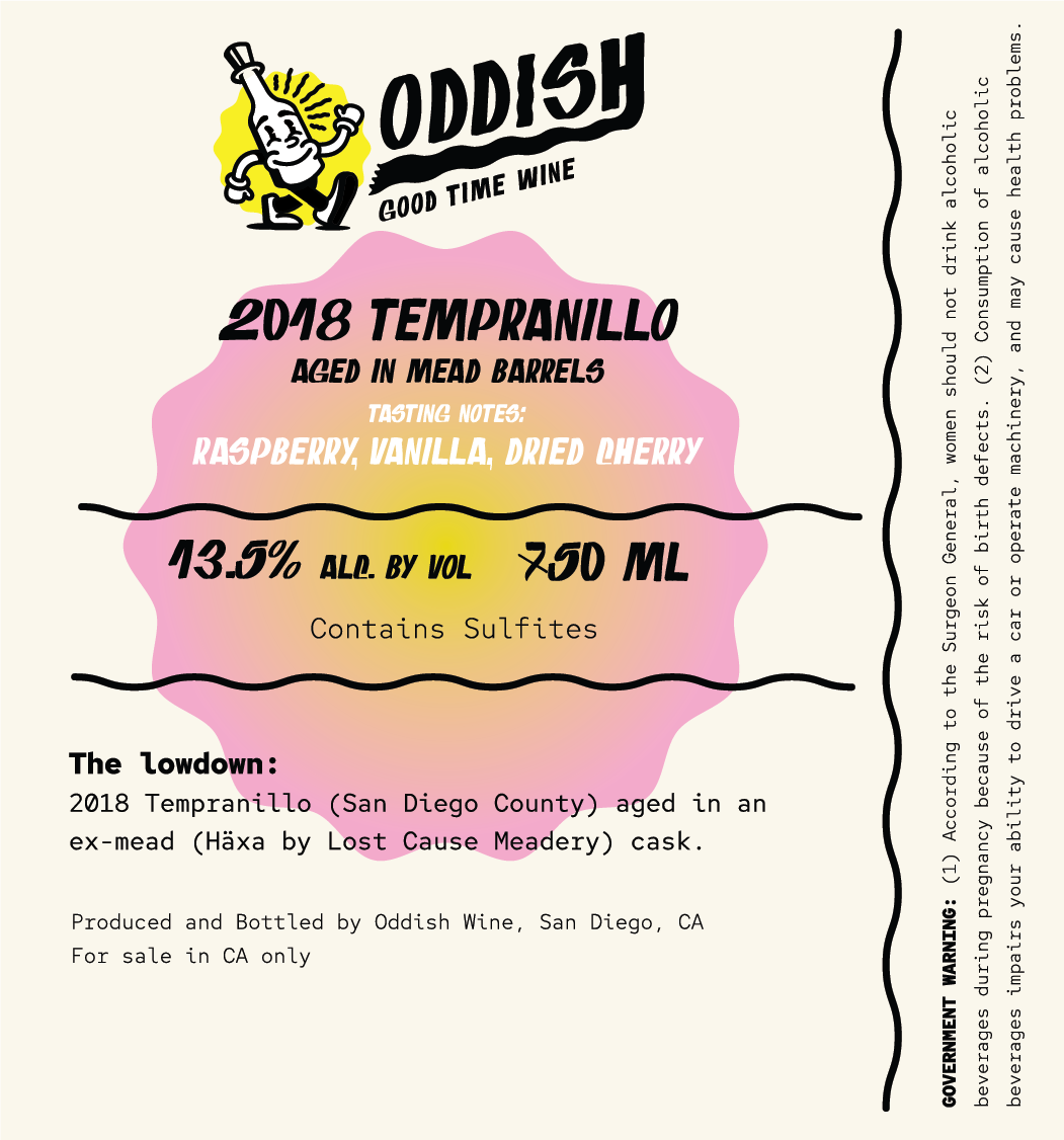 2018 Tempranillo Aged In Mead Barrels