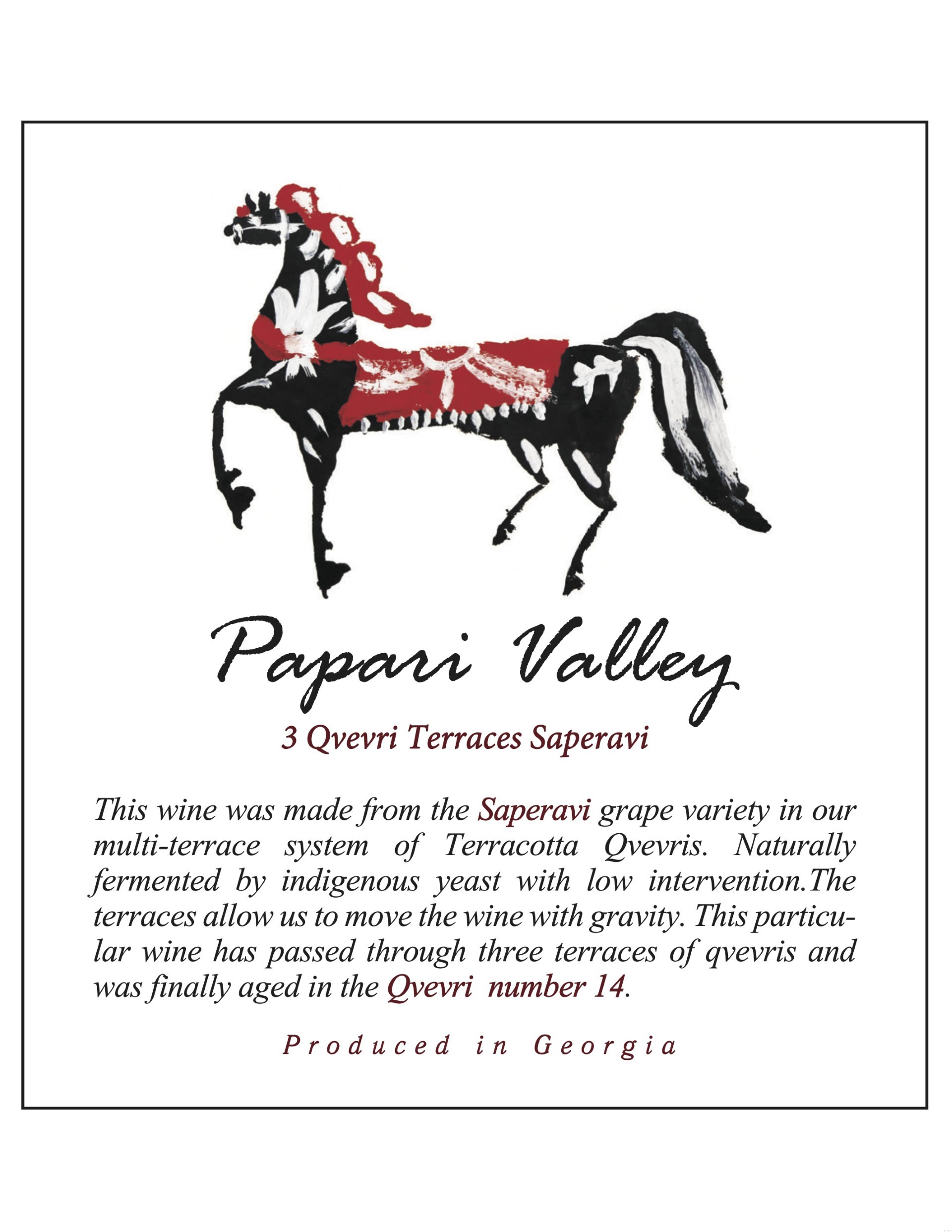 3 Qvevri Terraces Saperavi Dry Red Wine