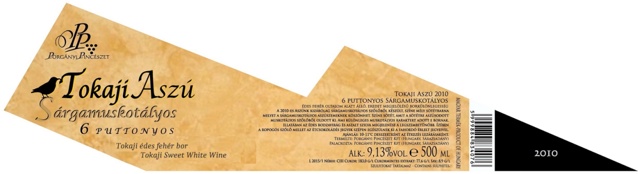 Tokaji Aszú Árgamuskotályos 6 Puttonyos