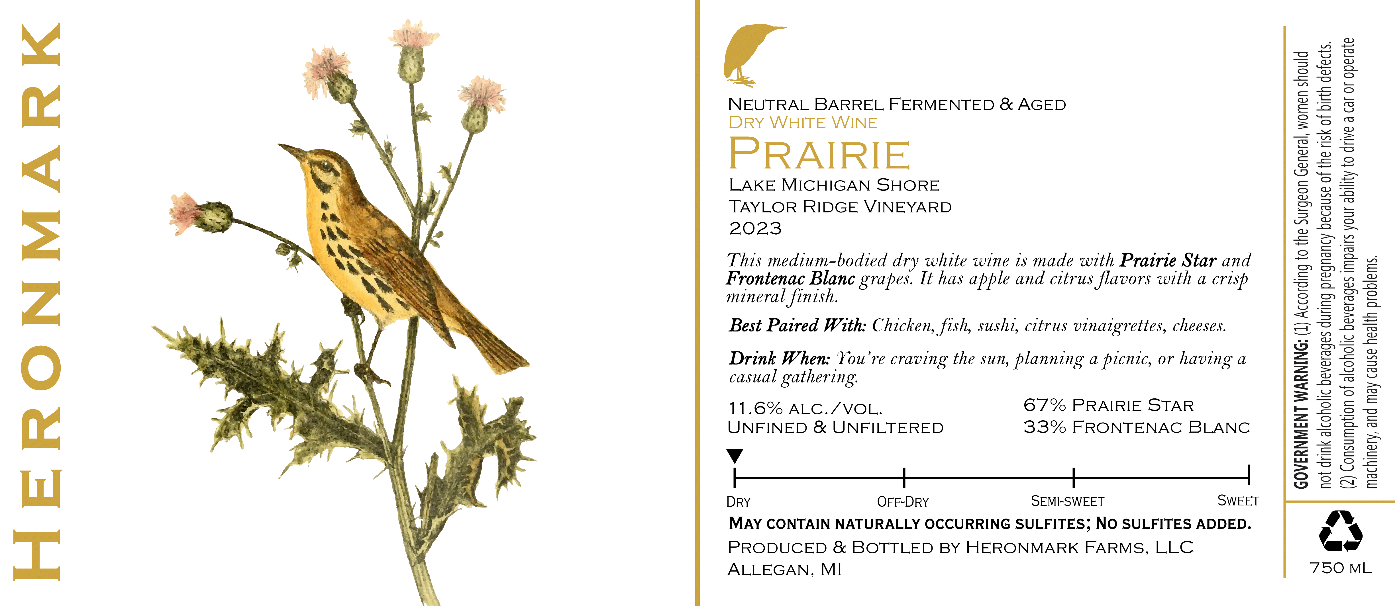 Neutral Barrel Fermented & Aged Dry White Wine
