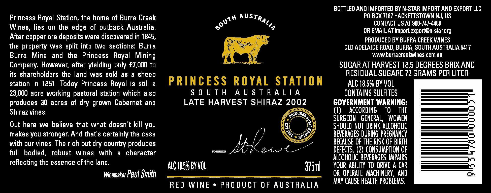 Late Harvest Shiraz