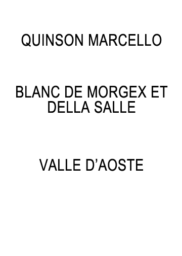 Blanc De Morgex Et Della Salle
