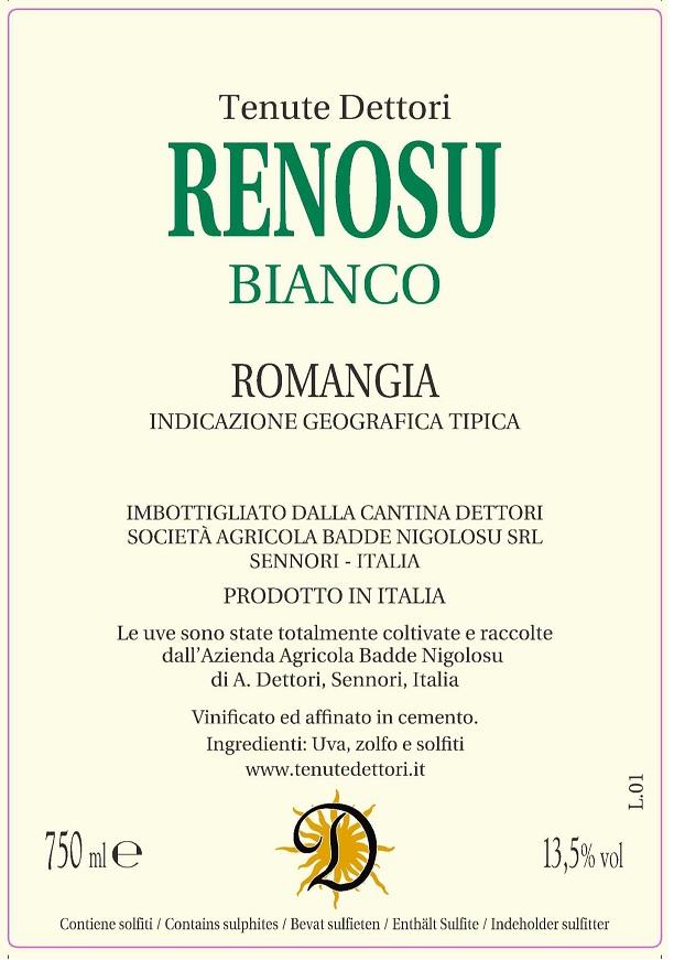 Renosu Bianco Romangia Igt