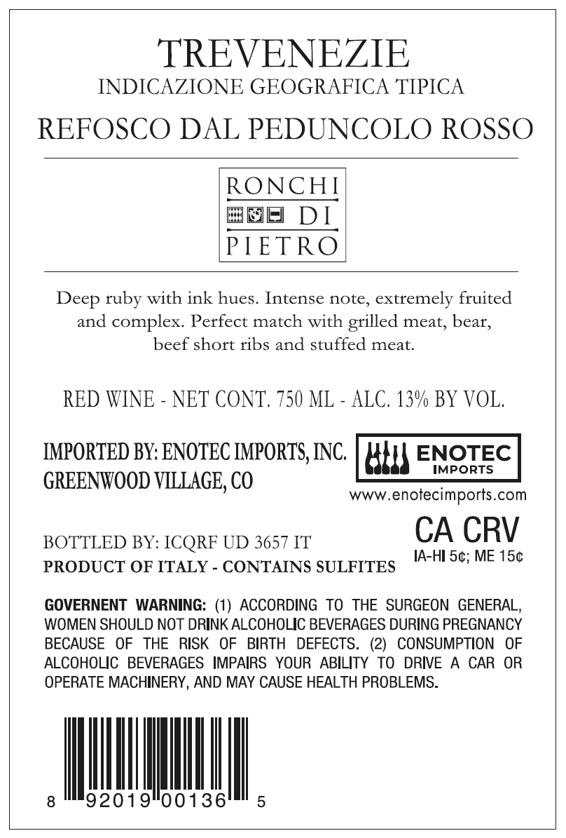 Refosco Dal Peduncolo Rosso