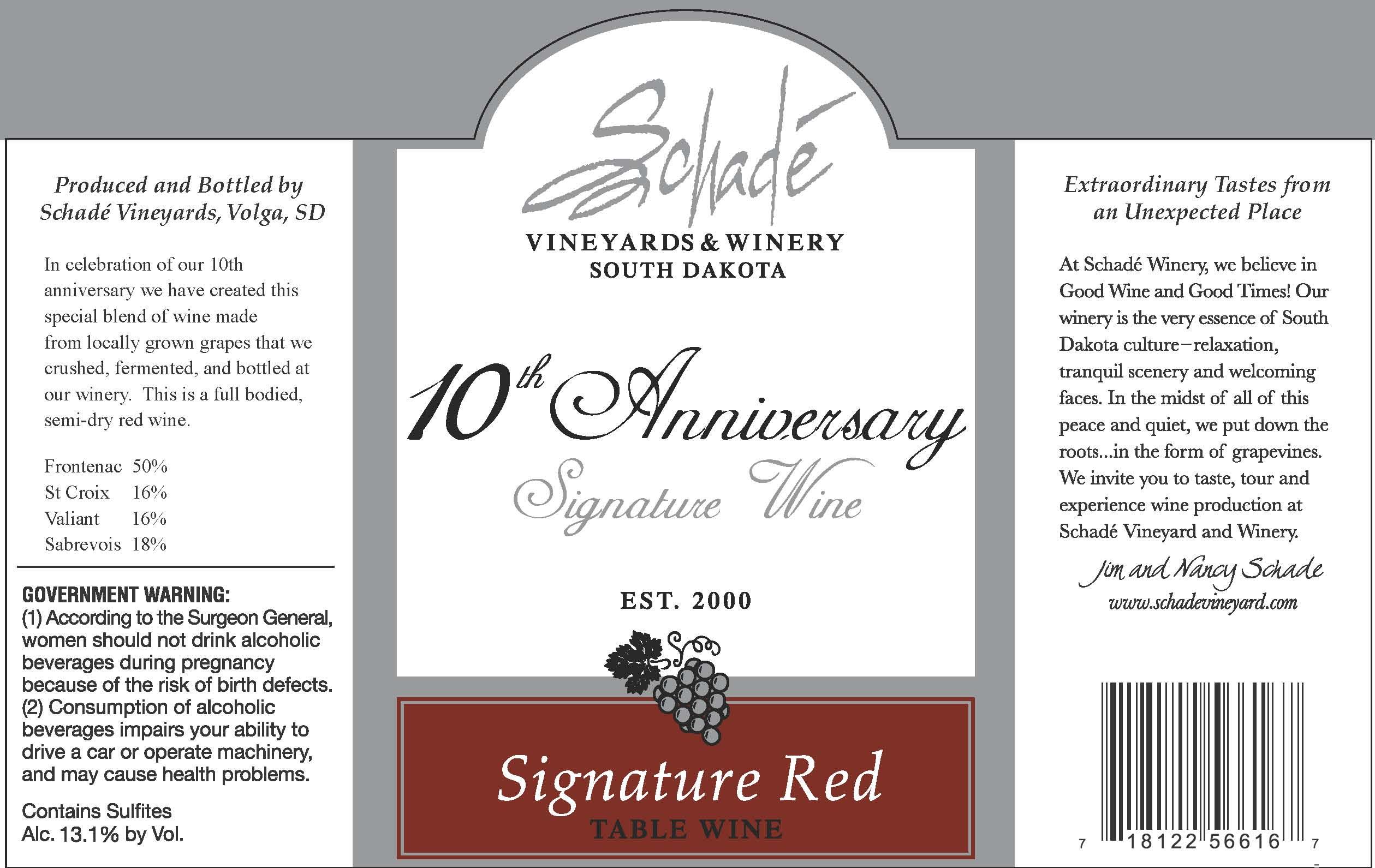10th Anniversary Signature Wine